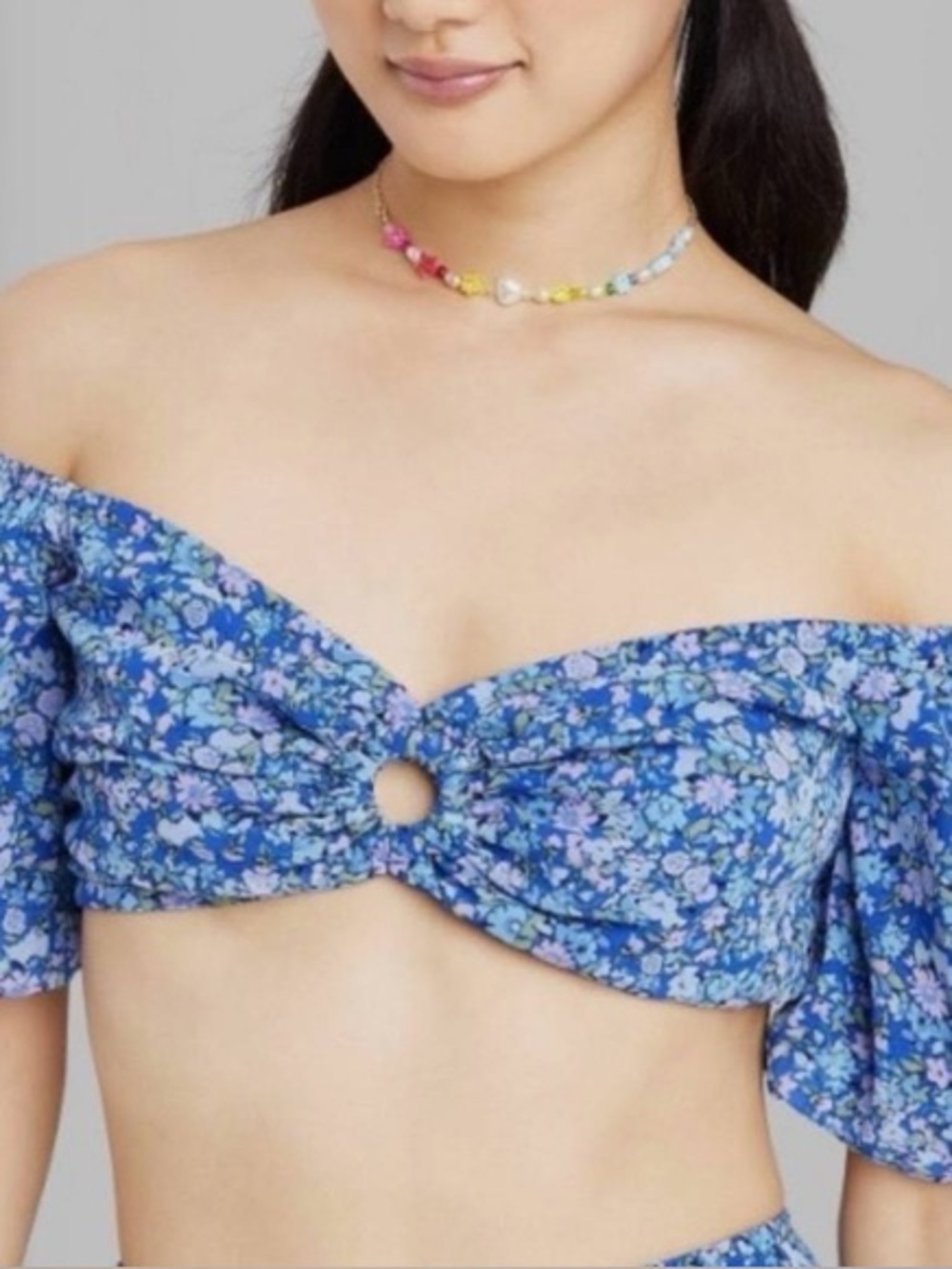 Wild Fable Floral O Ring Crop Top